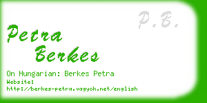 petra berkes business card